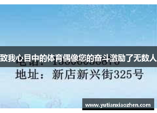 致我心目中的体育偶像您的奋斗激励了无数人